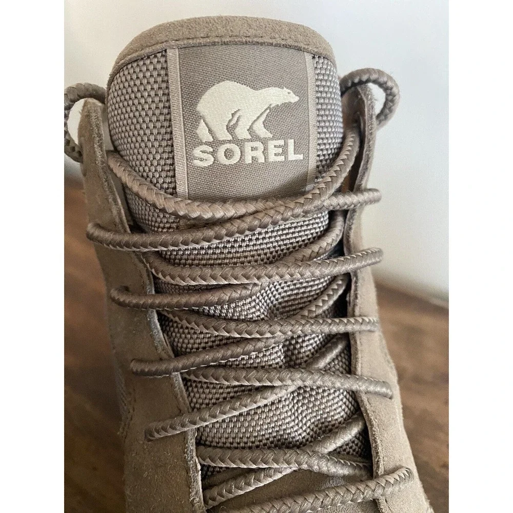 SOREL Caribou Mod Chukka Boots Mens Suede & Nylon Rain Boot Waterproof 8.5 Fungi